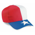 6 Panel Pro Style Cotton Twill Texas State Flag Cap
